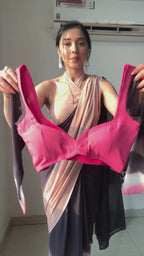 Multi-Colored Georgette Ready-to-Wear Saree for Women – Vibrant Pre-Stitched Ethnic Wear