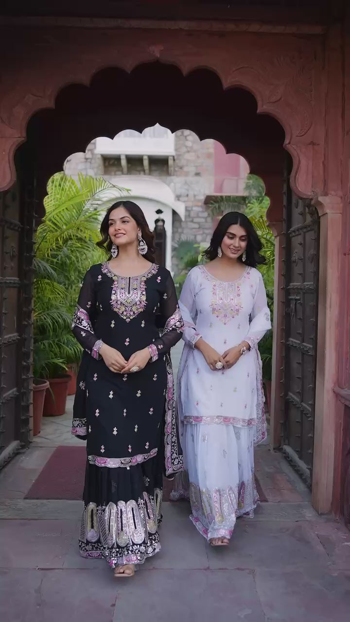 Women’s Black Georgette Salwar Suit – Graceful & Stylish Indian Attire