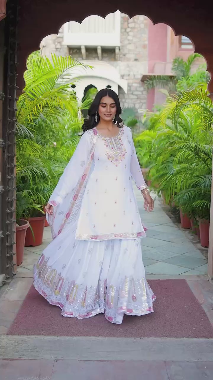 Women’s White Georgette Salwar Suit – Graceful & Stylish Indian Attire