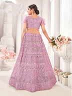 Lavender Sequance work heavy semi-stitched lehengha choli