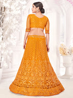 Mustard Sequance work heavy semi-stitched lehengha choli