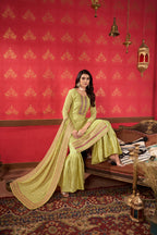 Women Georgette Heavy Embroidery Work Semi Stitch Dress material.